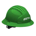 Evolution Deluxe Non-Vented Full Brim Hard Hats w/ Wheel Ratchet Adjustment (Green)